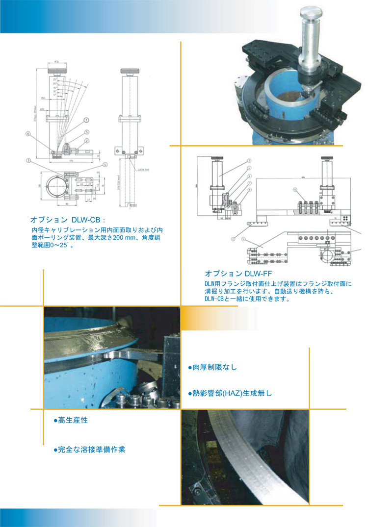 切断・開先加工機（clam shell） DLW